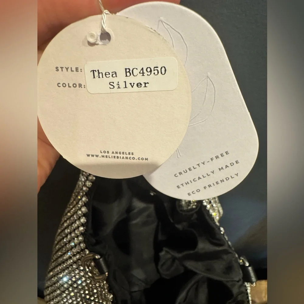 Melie Bianco Thea small Crystal small top‎ handle bag